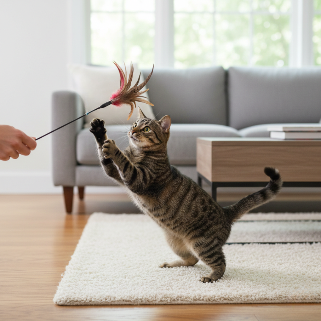 Go Cat Da Wild Thing 18" Cat Toy Wand