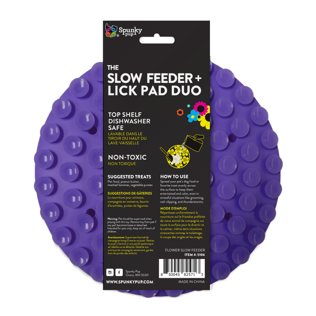 Spunky Pup Slow Feeder & Lick Pad Duo for Dogs and Cats