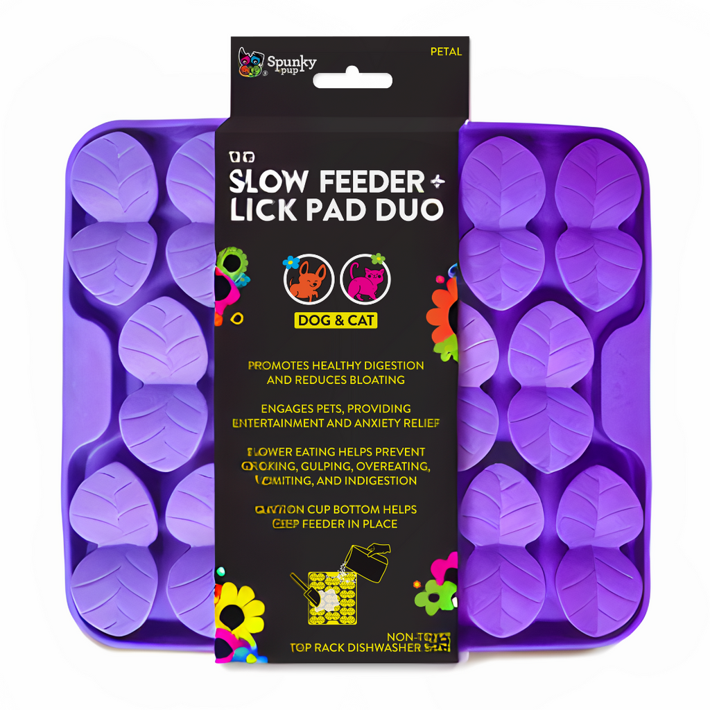 Spunky Pup Slow Feeder & Lick Pad Duo for Dogs and Cats