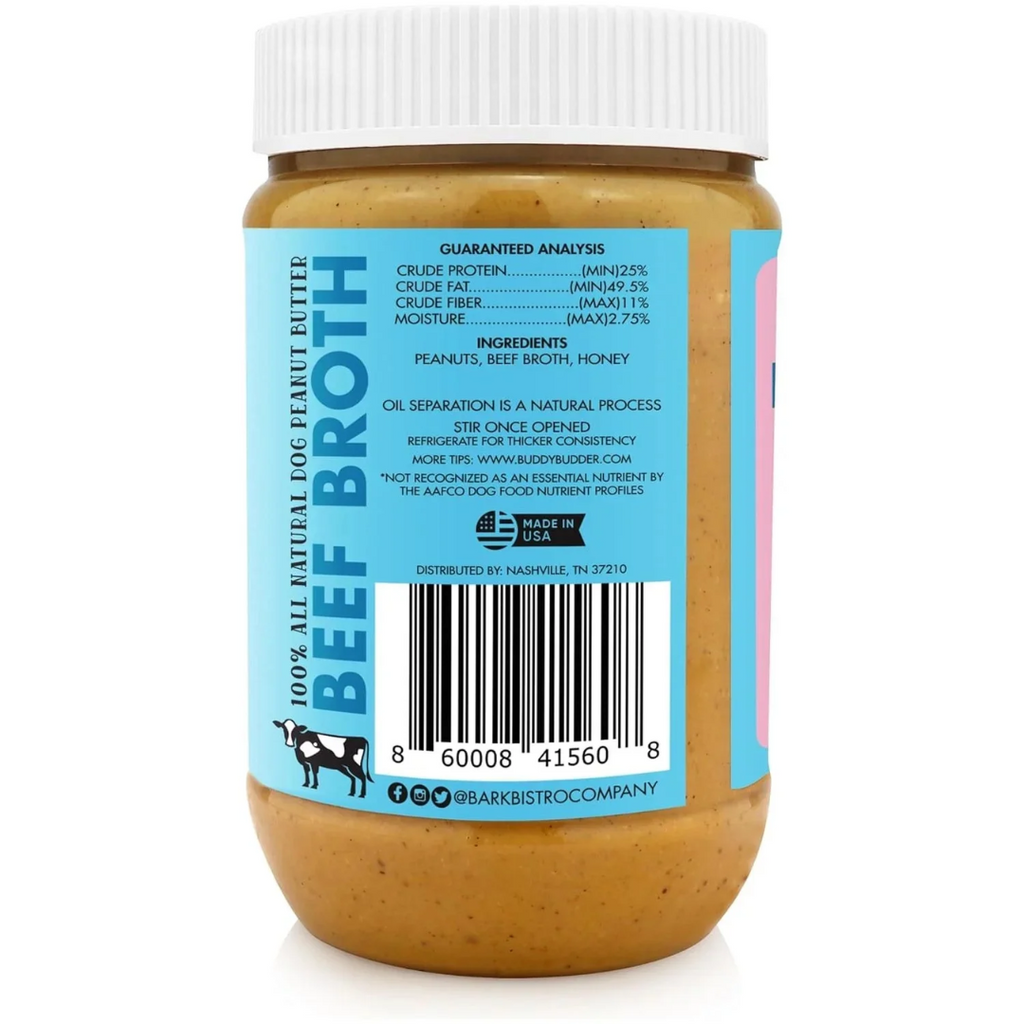 Bark Bistro Beef Broth Buddy Budder 17oz jar