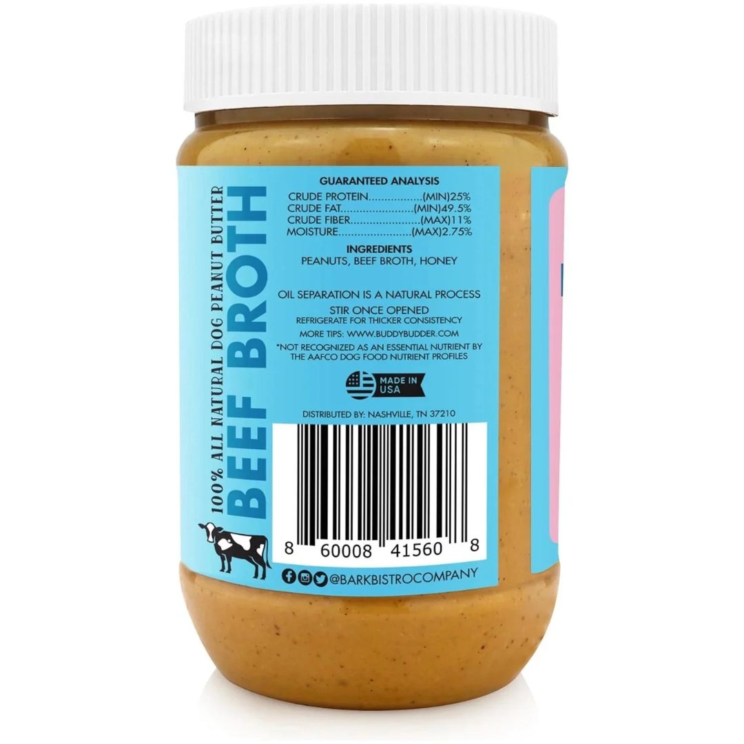 Bark Bistro Beef Broth Buddy Budder 17oz jar