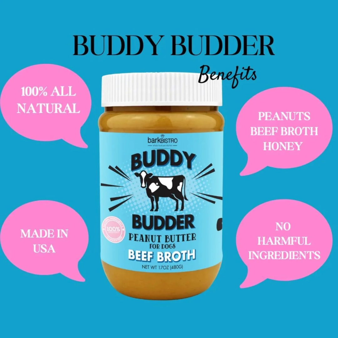 Bark Bistro Beef Broth Buddy Budder 17oz jar
