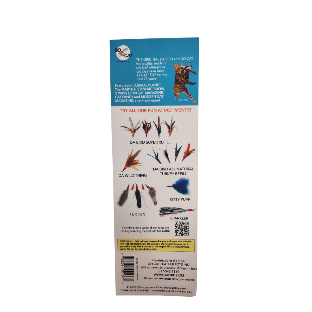 Go Cat Da Bird Cat Toy Refill Accessories, Da Wild Thing