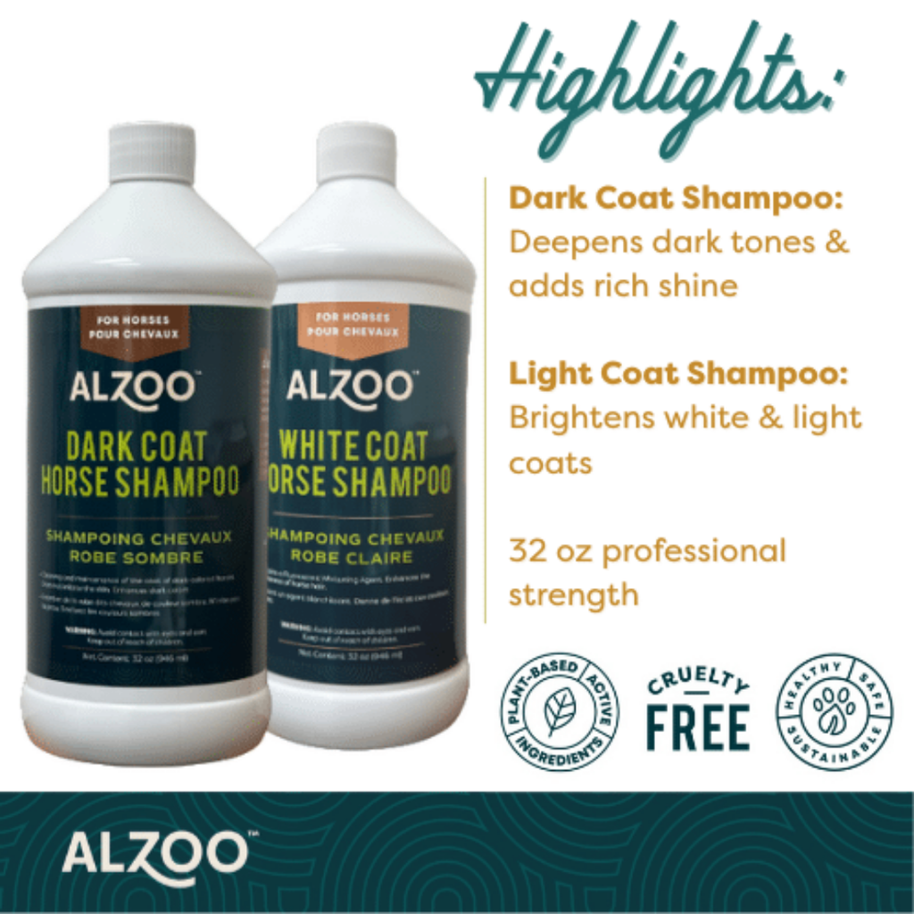 ALZOO Horse Shampoo White & Light Coats, 32oz