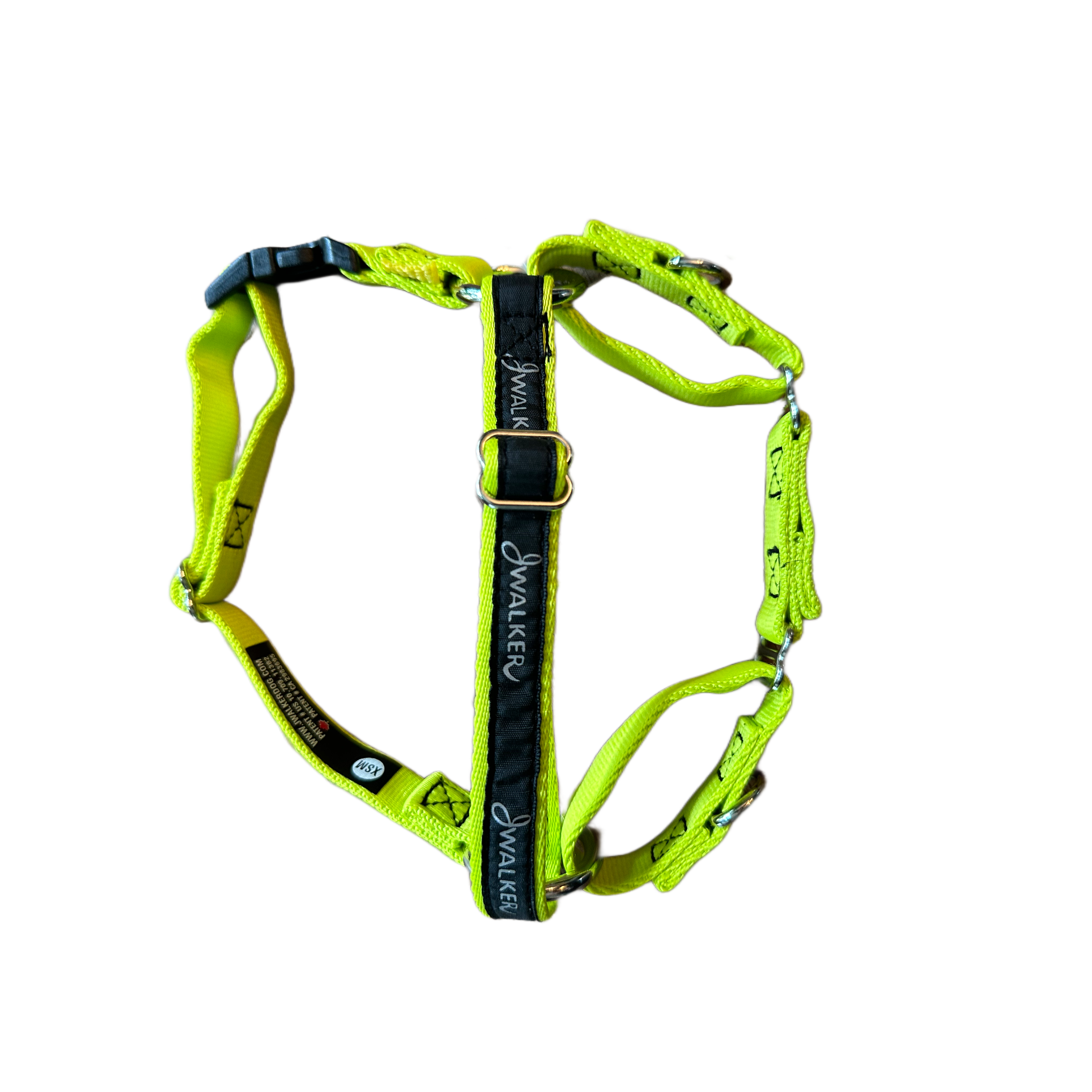 JWalker Side Attachment No-Pull Dog Harness, Lime Punch