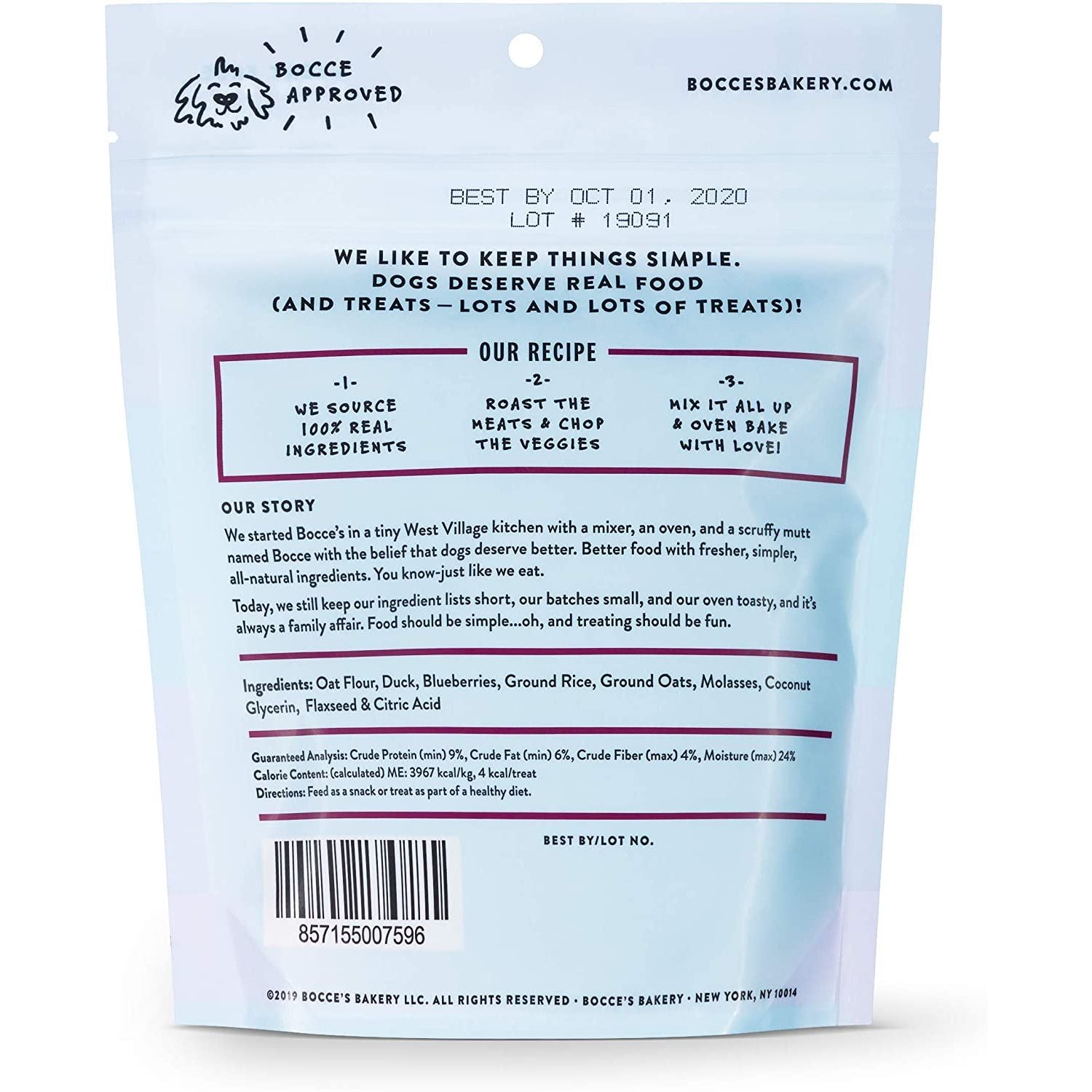 Bocce's Bakery - Everyday Wheat-Free Dog Treats, Quack, Quack, Quack Training Bites, 6 oz