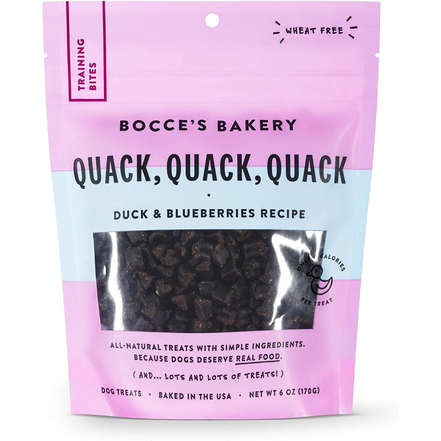 Bocce's Bakery - Everyday Wheat-Free Dog Treats, Quack, Quack, Quack Training Bites, 6 oz