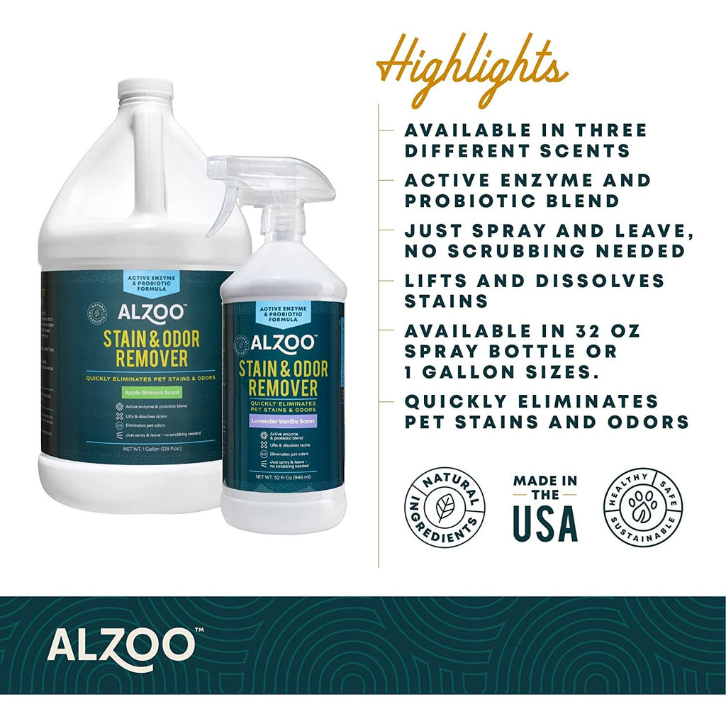 ALZOO Stain and Odor Remover Spray Citrus Vanilla