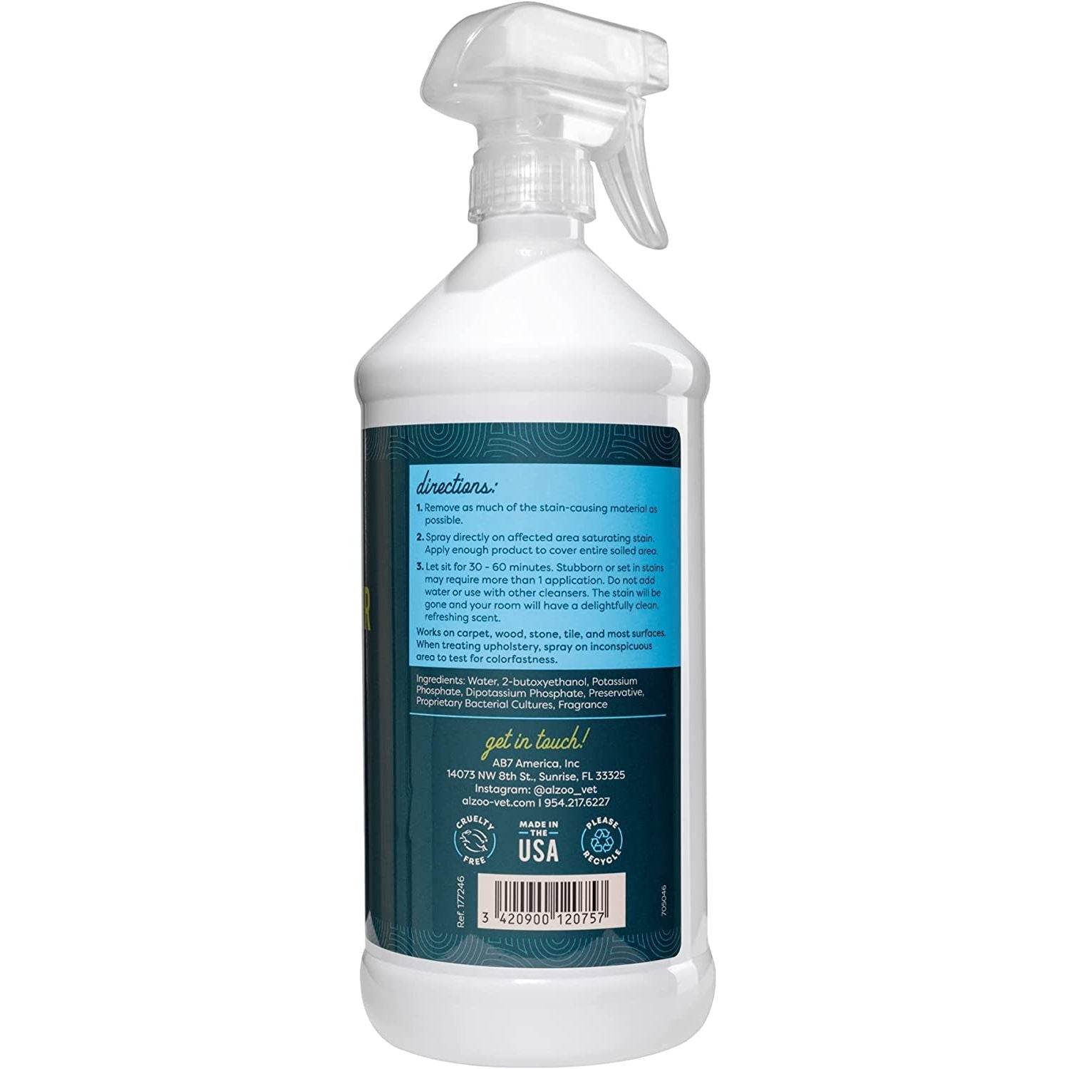 ALZOO Stain and Odor Remover Spray Apple Blossom