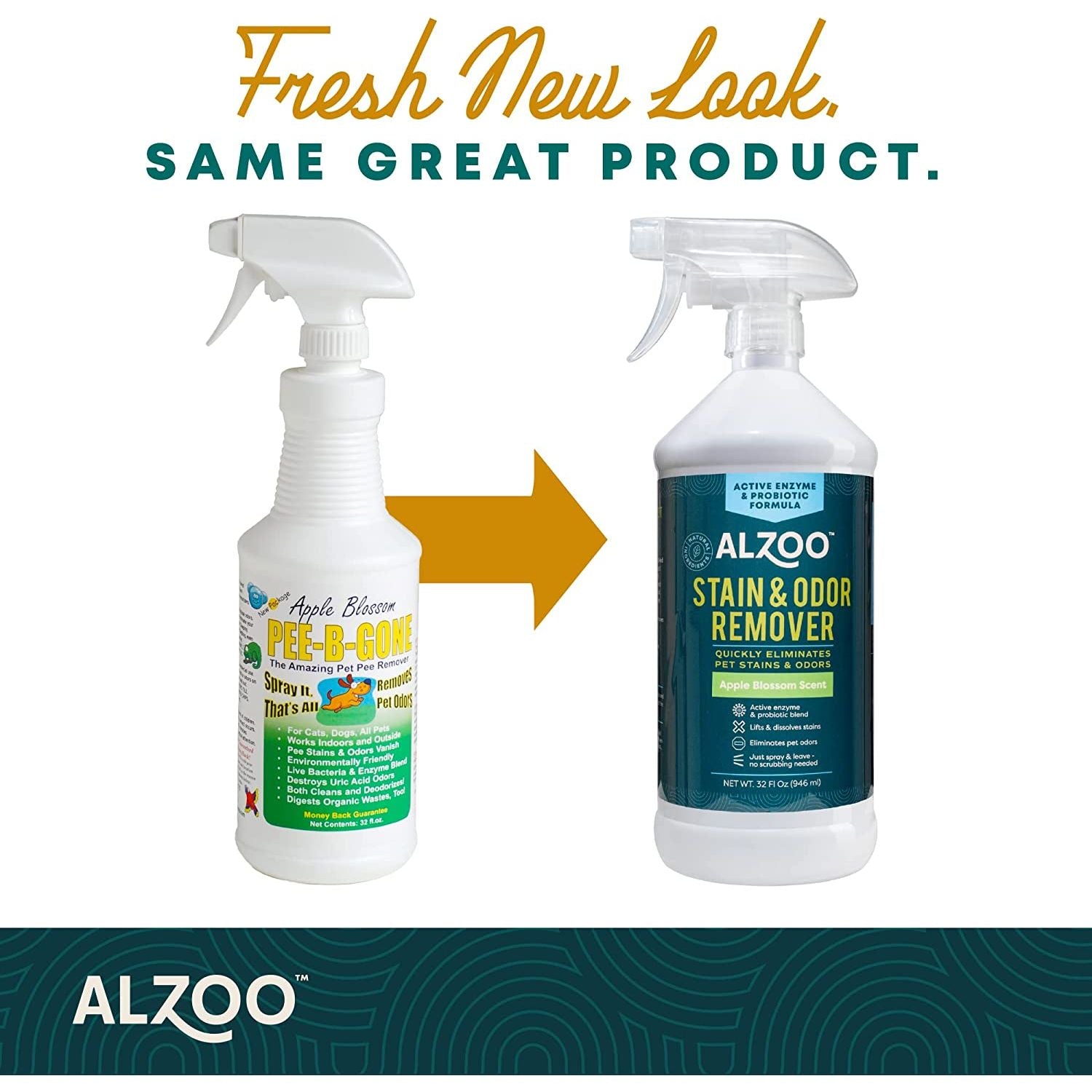ALZOO Stain and Odor Remover Spray Apple Blossom