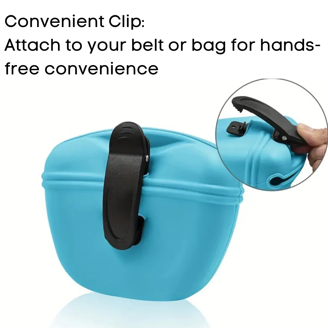 WOOZAPET Silicone Dog Trainer Treat Clip-On Pouch