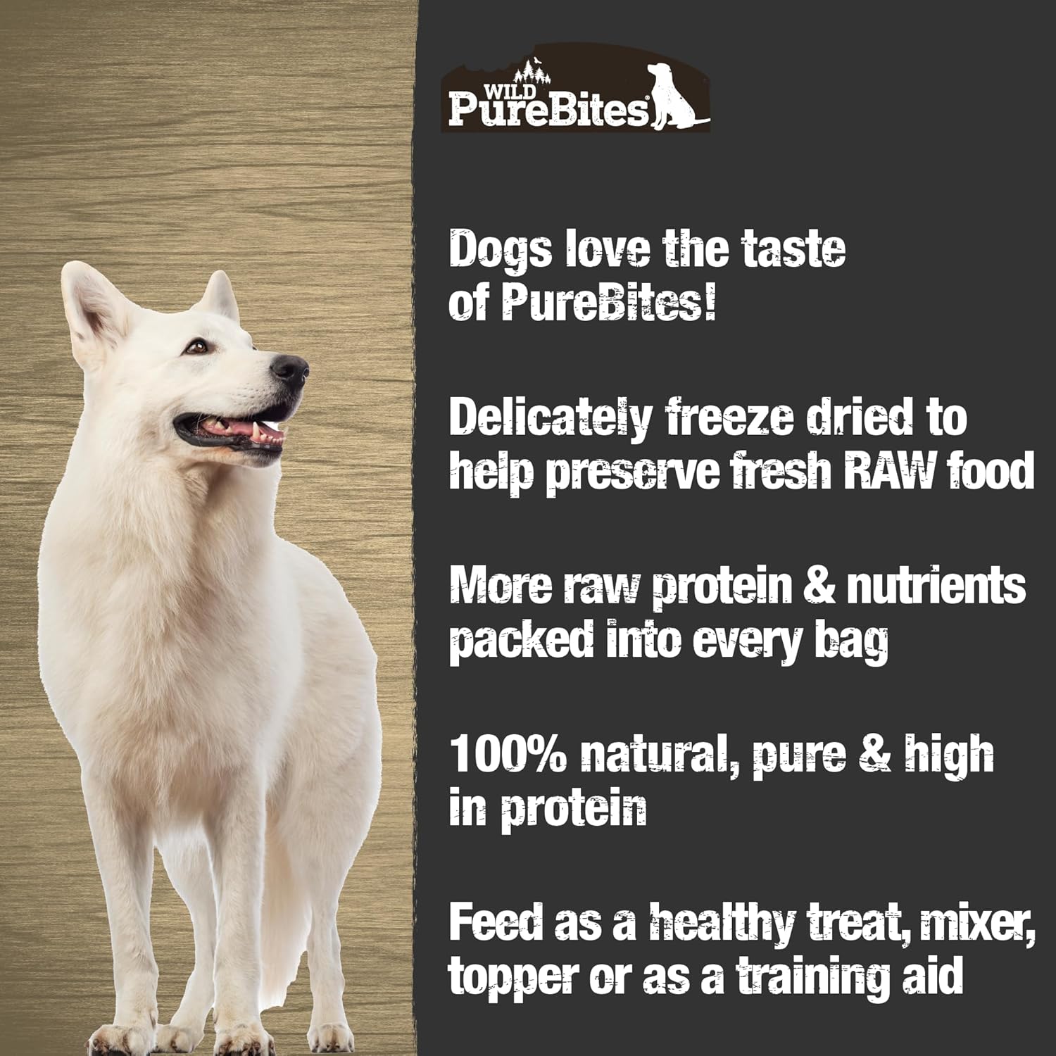 PureBites Wild Bison Freeze Dried Dog Treats, 2.1 oz