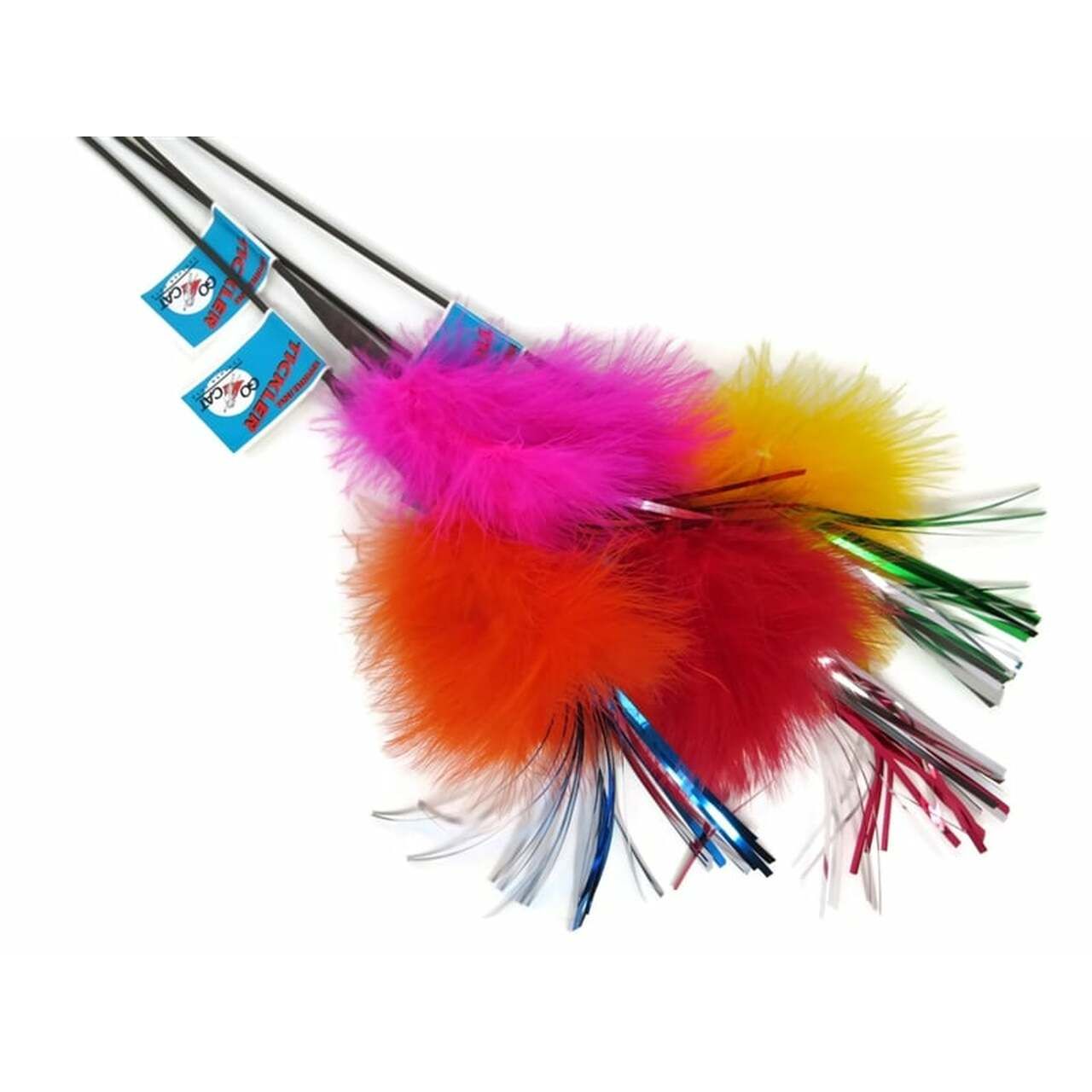Go Cat 18" Sparkling Tickler Feather Wand Cat Toy
