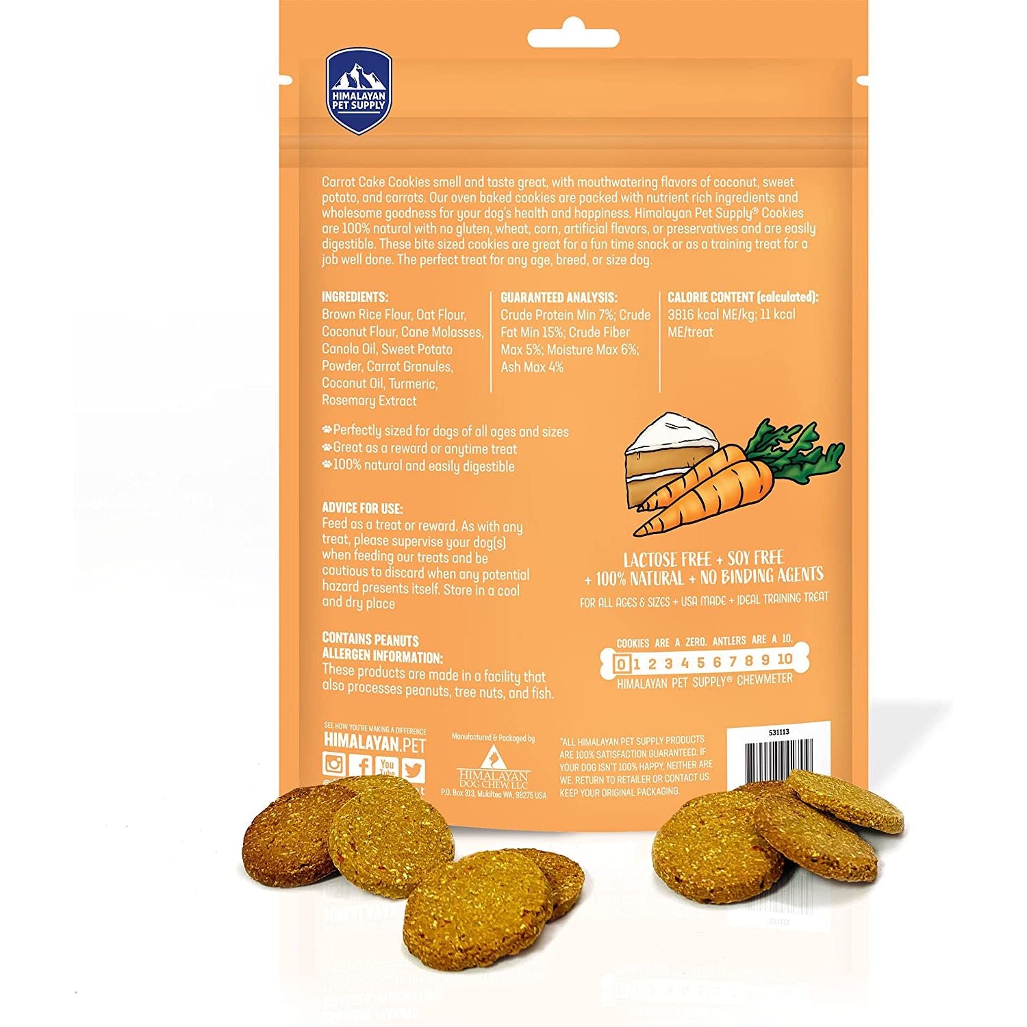 Himalayan Pet Supply Carrot Cake Cookies Dog Treats