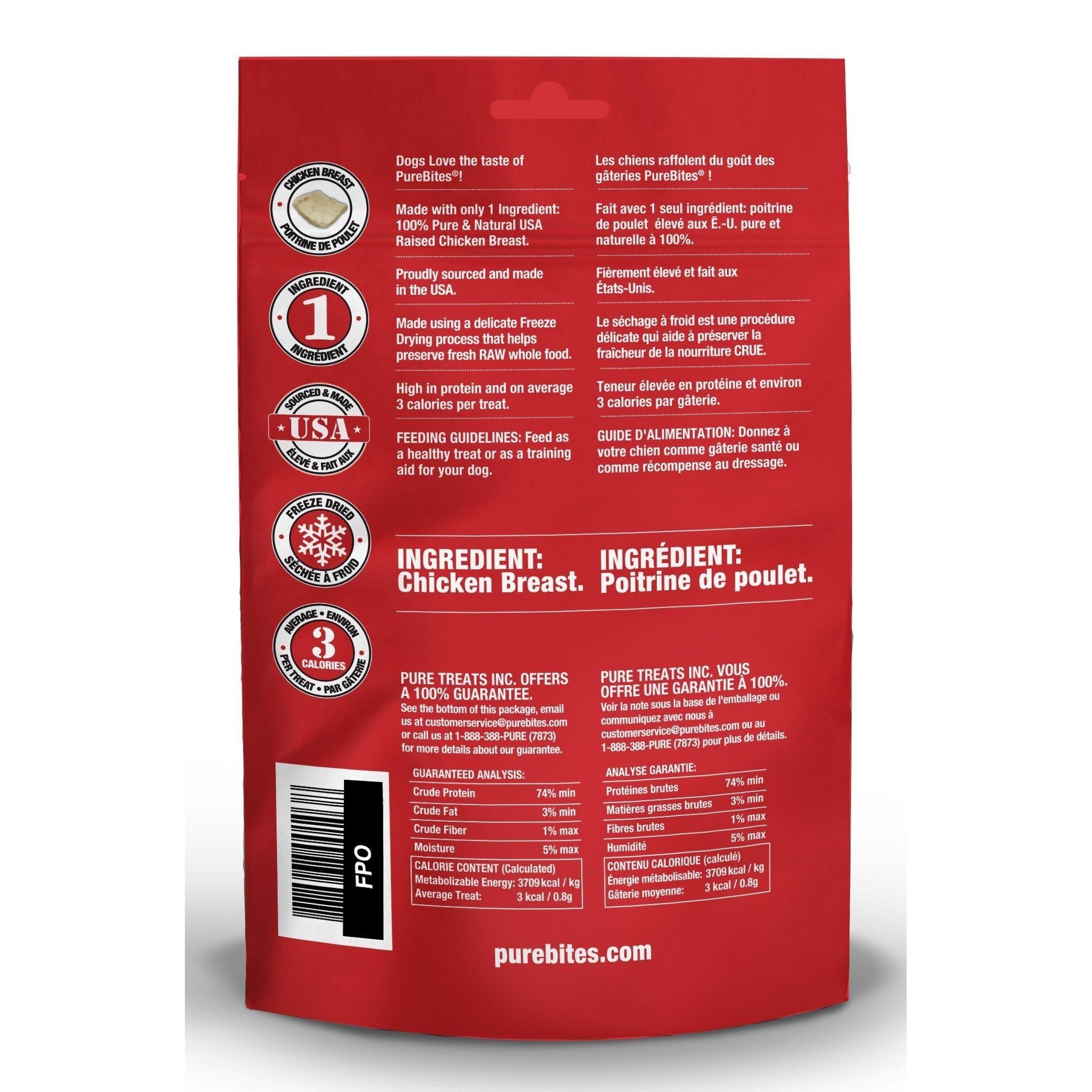 PureBites Chicken Freeze-Dried Dog Treats