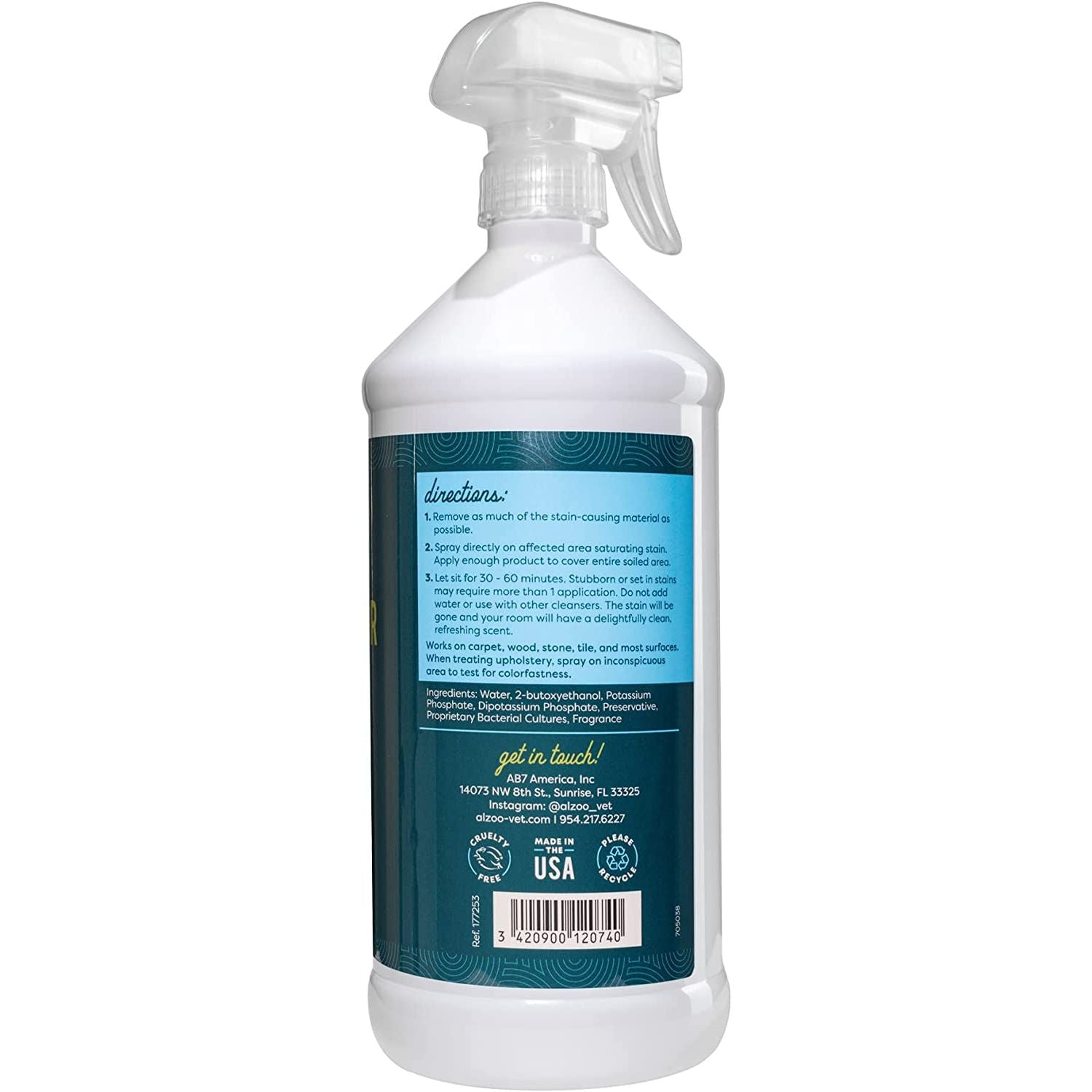 ALZOO Stain and Odor Remover Spray Citrus Vanilla