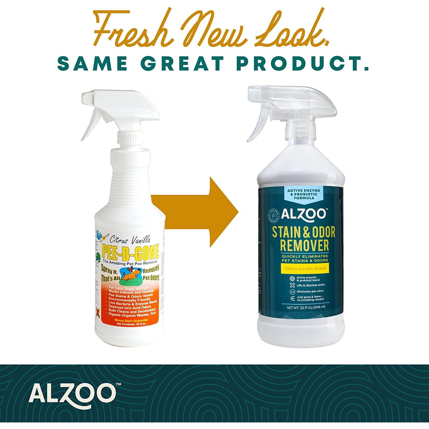 ALZOO Stain and Odor Remover Spray Citrus Vanilla