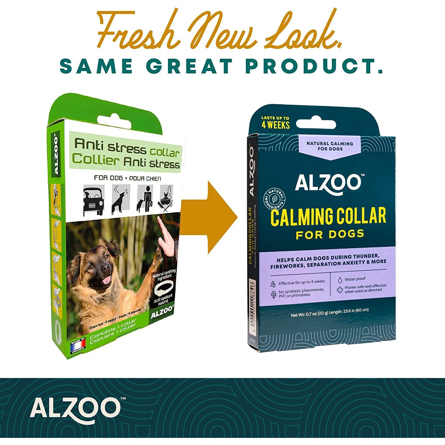 ALZOO Natural Calming Collar for Dogs