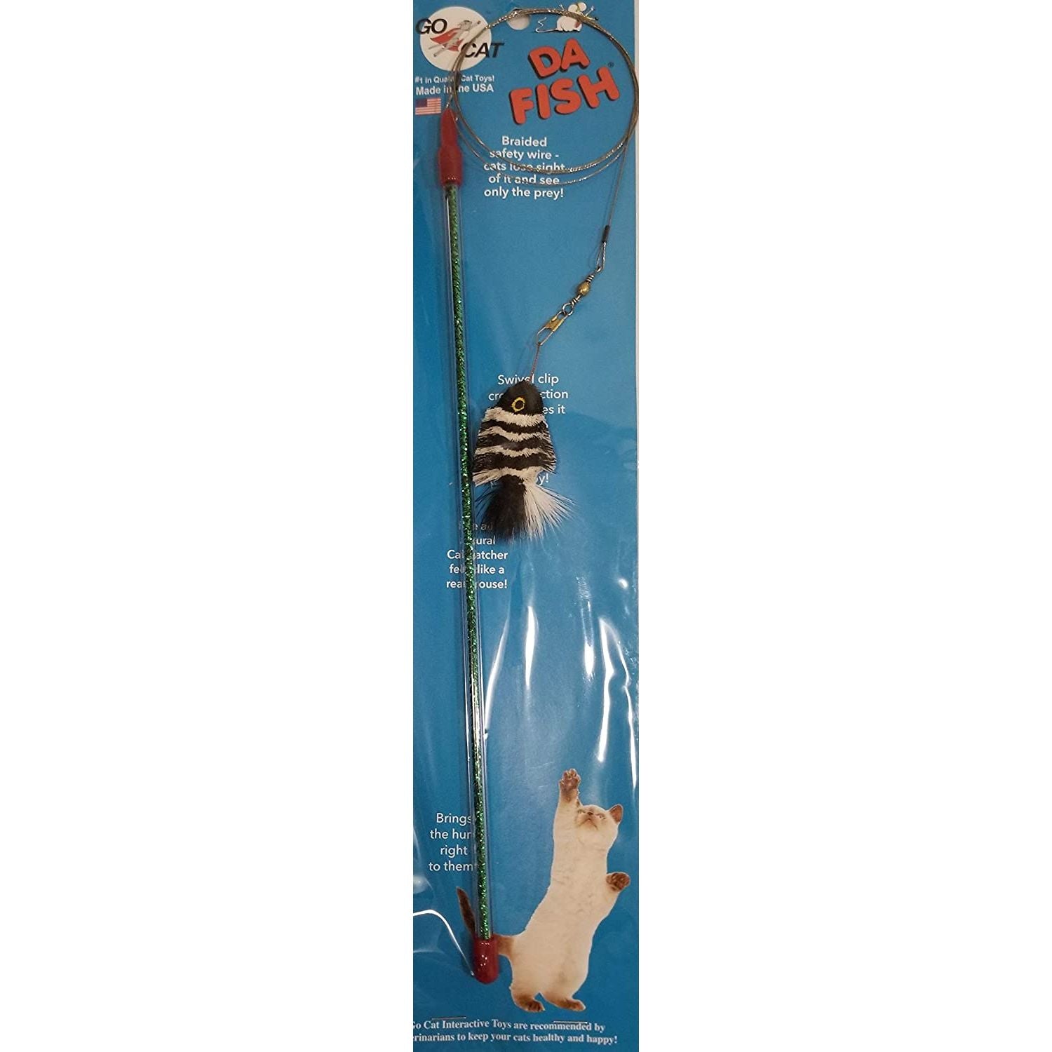 Go Cat Da Fish Teaser Wand Cat Toy