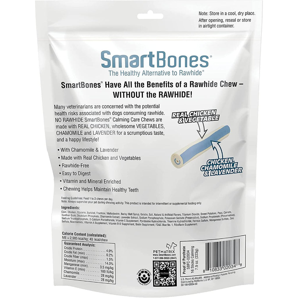 Smartbones Calming Care Treat Sticks 16 count
