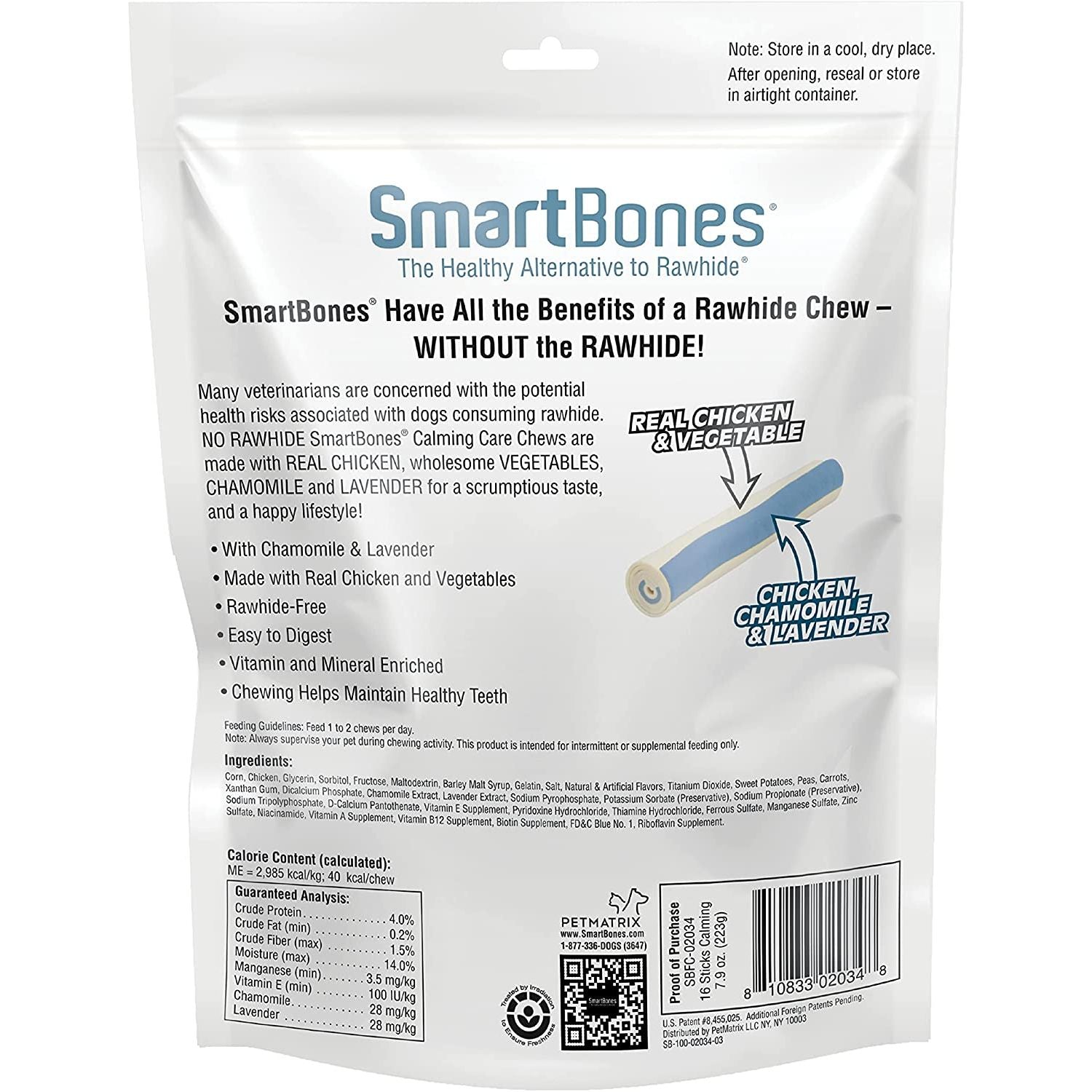 Smartbones Calming Care Treat Sticks 16 count