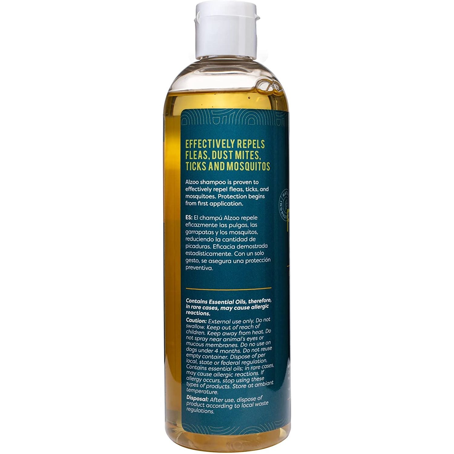 ALZOO Flea & Tick Repellent Shampoo for Dogs 12 oz.