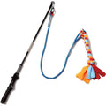WOOZAPET Interactive Flirt Pole Dog Toy — Fleece Rope Lure
