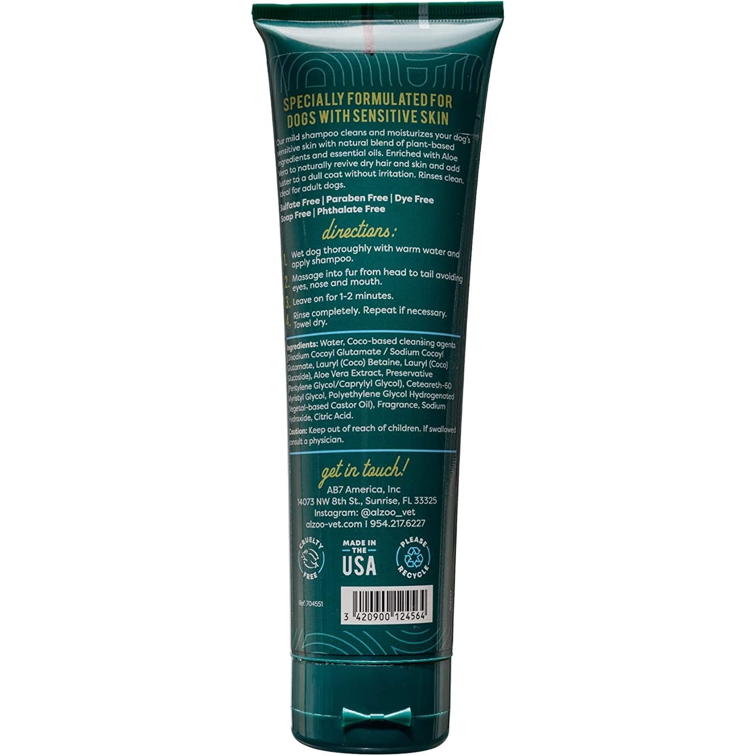 ALZOO Hypoallergenic Shampoo for Dogs 8 oz.