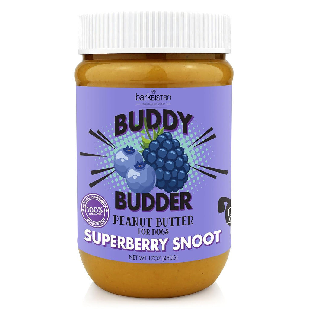 Bark Bistro Superberry Snoot Buddy Budder — 100% Natural Dog Peanut Butter, 17 oz