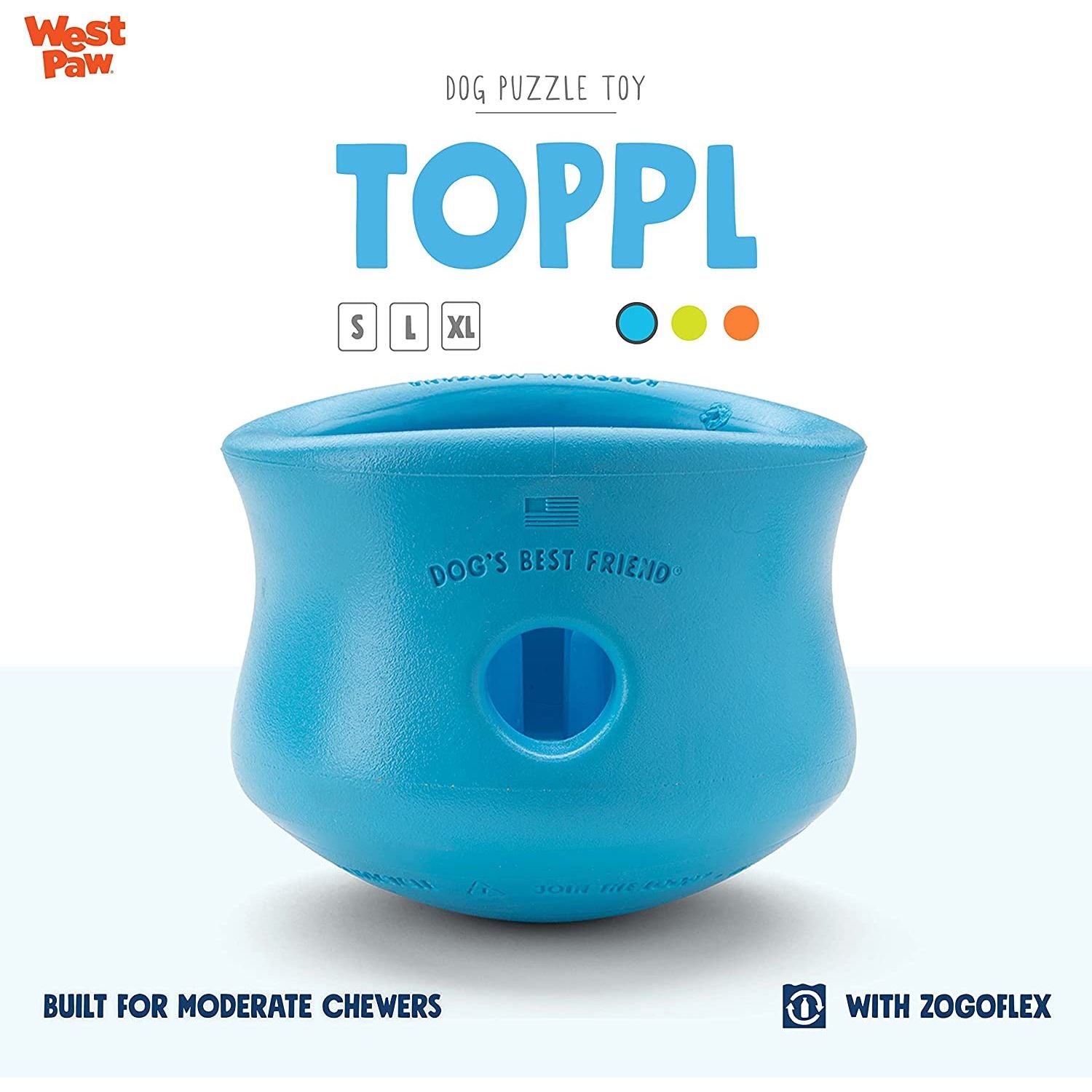 West Paw Zogoflex Toppl Treat Dispensing Dog Toy Puzzle X-Large
