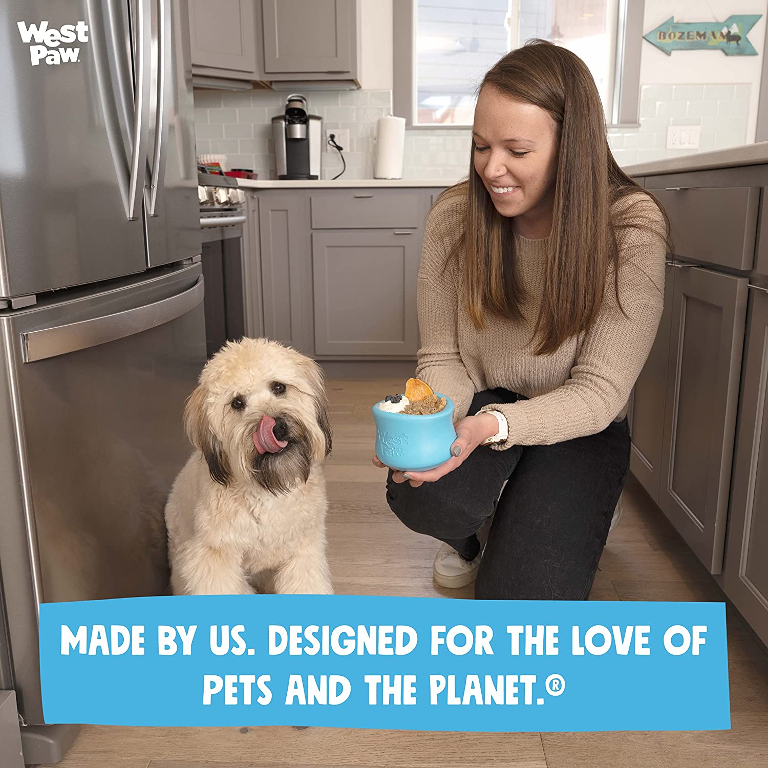 West Paw Zogoflex Toppl Treat Dispensing Dog Toy Puzzle Small