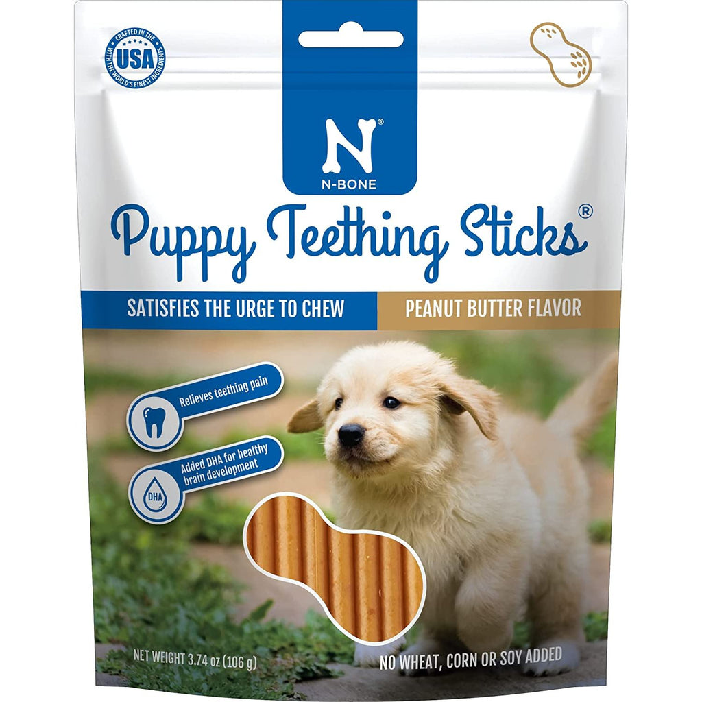 N-Bone Puppy Teething Sticks — Peanut Butter, 3.74 oz